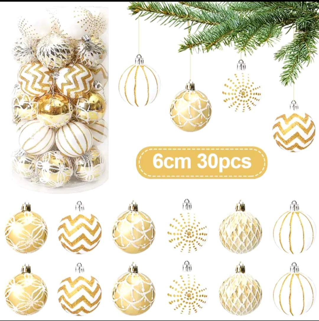 Lot de 30 boules de Noël